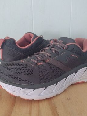 Hoka Women's Gaviota 2 Running Shoes - Gray Salmon Coral Sneakers